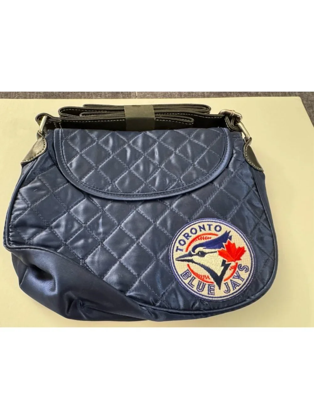 NBA Toronto Blue Jays Baseball Blue Quilted Bag Shoulder Strap Purse B36